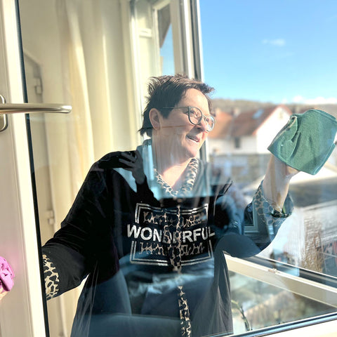 EASYCLEAN Fensterputz-Set 2-teilig – Putztücher Für Streifenfreie Fenster Nur Mit Wasser