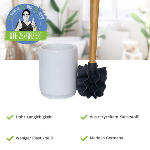 Toilettenbürsten-Set Bambus