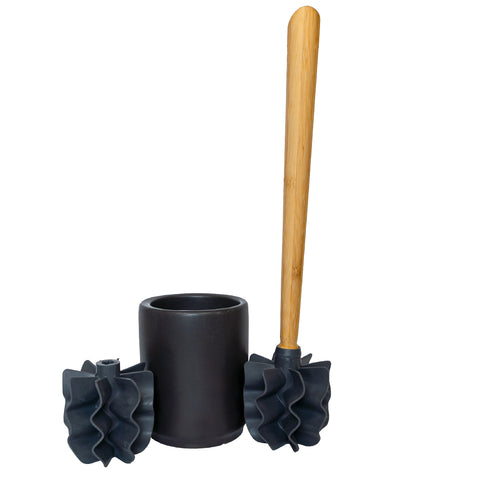 Toilettenbürsten-Set Bambus