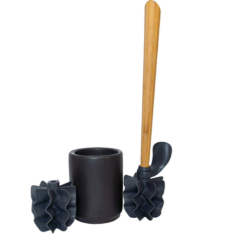 Toilettenbürsten-Set Bambus