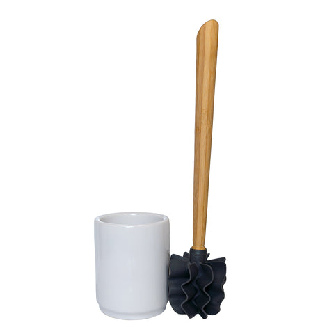 Toilettenbürsten-Set Bambus