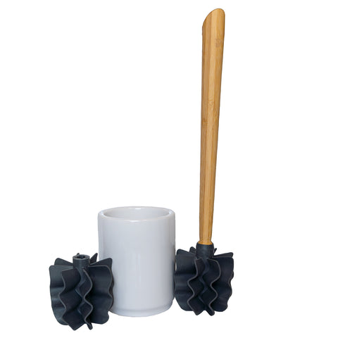 Toilettenbürsten-Set Bambus
