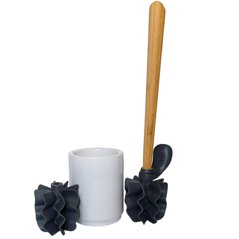 Toilettenbürsten-Set Bambus