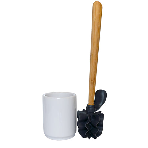 Toilettenbürsten-Set Bambus
